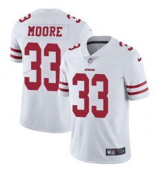 Nike 49ers #33 Tarvarius Moore White Mens Stitched NFL Vapor Untouchable Limited Jersey