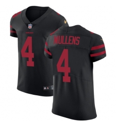 Nike 49ers #4 Nick Mullens Black Alternate Men Stitched NFL Vapor Untouchable Elite Jersey