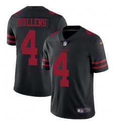Nike 49ers #4 Nick Mullens Black Alternate Men Stitched NFL Vapor Untouchable Limited Jersey
