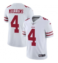 Nike 49ers #4 Nick Mullens White Men Stitched NFL Vapor Untouchable Limited Jersey