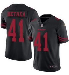 Nike 49ers #41 Antoine Bethea Black Mens Stitched NFL Limited Rush Jersey
