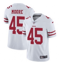 Nike 49ers #45 Tarvarius Moore White Mens Stitched NFL Vapor Untouchable Limited Jersey
