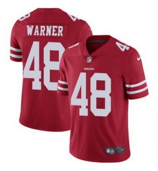 Nike 49ers #48 Fred Warner Red Team Color Mens Stitched NFL Vapor Untouchable Limited Jersey