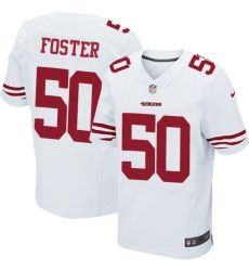 Nike 49ers #50 Reuben Foster White Mens Stitched NFL Elite Jersey