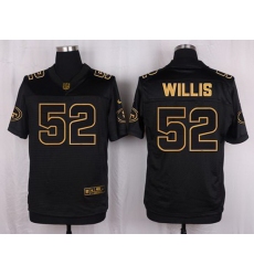 Nike 49ers #52 Patrick Willis Black Mens Stitched NFL Elite Pro Line Gold Collection Jersey