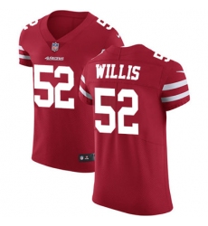Nike 49ers #52 Patrick Willis Red Team Color Mens Stitched NFL Vapor Untouchable Elite Jersey