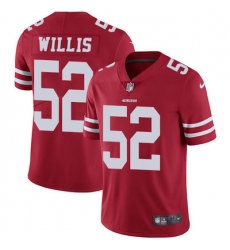 Nike 49ers #52 Patrick Willis Red Team Color Mens Stitched NFL Vapor Untouchable Limited Jersey