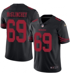 Nike 49ers #69 Mike McGlinchey Black Mens Stitched NFL Limited Rush Jersey