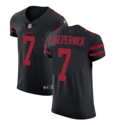 Nike 49ers #7 Colin Kaepernick Black Alternate Mens Stitched NFL Vapor Untouchable Elite Jersey