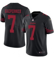 Nike 49ers #7 Colin Kaepernick Black Mens Stitched NFL Limited Rush Jersey