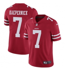 Nike 49ers #7 Colin Kaepernick Red Team Color Mens Stitched NFL Vapor Untouchable Limited Jersey