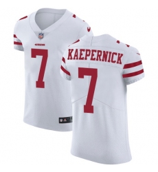 Nike 49ers #7 Colin Kaepernick White Mens Stitched NFL Vapor Untouchable Elite Jersey