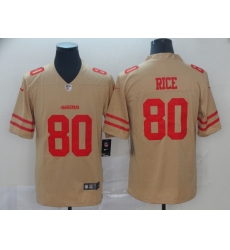 Nike 49ers 80 Jerry Rice Cream Inverted Legend Limited Jersey