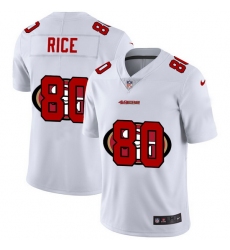 Nike 49ers 80 Jerry Rice White Shadow Logo Limited Jersey