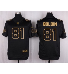 Nike 49ers #81 Anquan Boldin Black Mens Stitched NFL Elite Pro Line Gold Collection Jersey