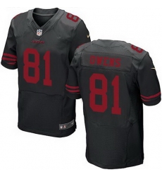 Nike 49ers #81 Terrell Owens Black Alternate Mens Stitched NFL Elite Jersey