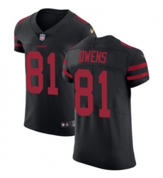 Nike 49ers #81 Terrell Owens Black Alternate Mens Stitched NFL Vapor Untouchable Elite Jersey