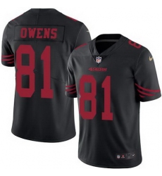 Nike 49ers #81 Terrell Owens Black Mens Stitched NFL Limited Rush Jersey