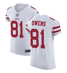 Nike 49ers #81 Terrell Owens White Mens Stitched NFL Vapor Untouchable Elite Jersey