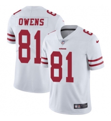 Nike 49ers #81 Terrell Owens White Mens Stitched NFL Vapor Untouchable Limited Jersey