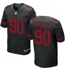 Nike 49ers #90 Glenn Dorsey Black Alternate Mens Stitched NFL Elite Jersey