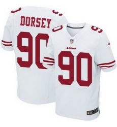 Nike 49ers #90 Glenn Dorsey White Mens Stitched NFL Elite Jersey