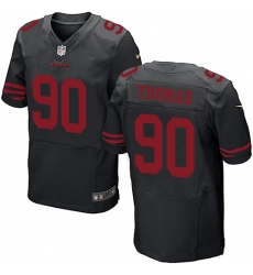 Nike 49ers #90 Solomon Thomas Black Alternate Mens Stitched NFL Elite Jersey