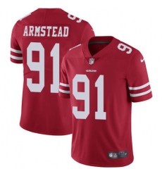 Nike 49ers #91 Arik Armstead Red Team Color Mens Stitched NFL Vapor Untouchable Limited Jersey