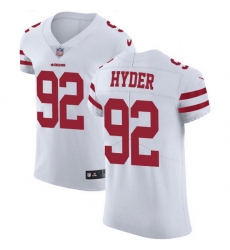 Nike 49ers 92 Kerry Hyder White Men Stitched NFL New Elite Jersey