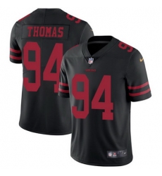 Nike 49ers #94 Solomon Thomas Black Alternate Mens Stitched NFL Vapor Untouchable Limited Jersey