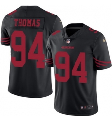 Nike 49ers #94 Solomon Thomas Black Mens Stitched NFL Limited Rush Jersey