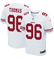 Nike 49ers #96 Solomon Thomas White Mens Stitched NFL Elite Jersey