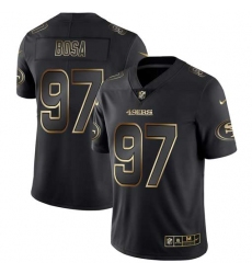 Nike 49ers 97 Nick Bosa Black Gold Vapor Untouchable Limited Jersey