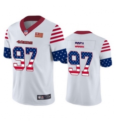 Nike 49ers 97 Nick Bosa White USA Flag Fashion Limited Jersey