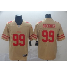 Nike 49ers 99 DeForest Buckner Cream Inverted Legend Limited Jersey