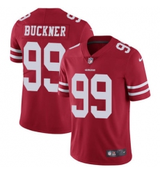 Nike 49ers #99 DeForest Buckner Red Team Color Mens Stitched NFL Vapor Untouchable Limited Jersey