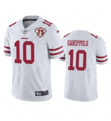 Nike San Francisco 49ers 10 Jimmy Garoppolo White Men 75th Anniversary Stitched NFL Vapor Untouchable Limited Jersey