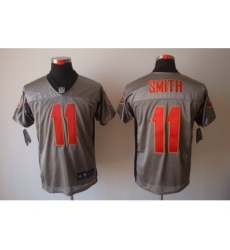 Nike San Francisco 49ers 11 Alex Smith Grey Elite Shadow NFL Jersey