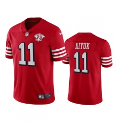 Nike San Francisco 49ers 11 Brandon Aiyuk Red Rush Men 75th Anniversary Stitched NFL Vapor Untouchable Limited Jersey