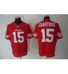 Nike San Francisco 49ers 15 Michael Crabtree Red Elite NFL Jersey