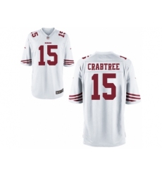 Nike San Francisco 49ers 15 Michael Crabtree White Game NFL Jersey