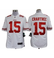 Nike San Francisco 49ers 15 Michael Crabtree White Limited NFL Jersey