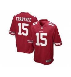 Nike San Francisco 49ers 15 Michael Crabtree red Game NFL Jersey