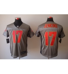 Nike San Francisco 49ers 17 A.J. Jenkins Grey Elite Shadow NFL Jersey