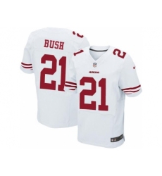 Nike San Francisco 49ers 21 Reggie Bush White Elite NFL Jersey