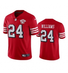 Nike San Francisco 49ers 24 K 27Waun Williams Red Rush Men 75th Anniversary Stitched NFL Vapor Untouchable Limited Jersey
