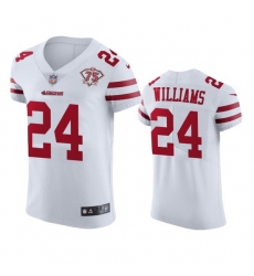 Nike San Francisco 49ers 24 K 27Waun Williams White Men 75th Anniversary Stitched NFL Vapor Untouchable Elite Jersey