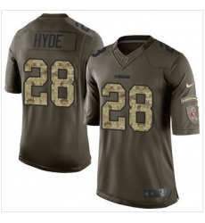 Nike San Francisco 49ers #28 Carlos Hyde Green Men 27s Stitched NFL Limited Salute to Service Jersey