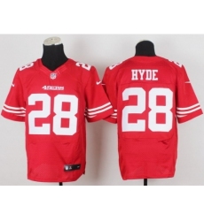 Nike San Francisco 49ers 28 Carlos Hyde Red Elite NFL Jersey