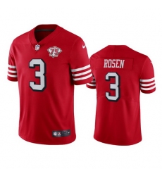 Nike San Francisco 49ers 3 Josh Rosen Red Rush Men 75th Anniversary Stitched NFL Vapor Untouchable Limited Jersey